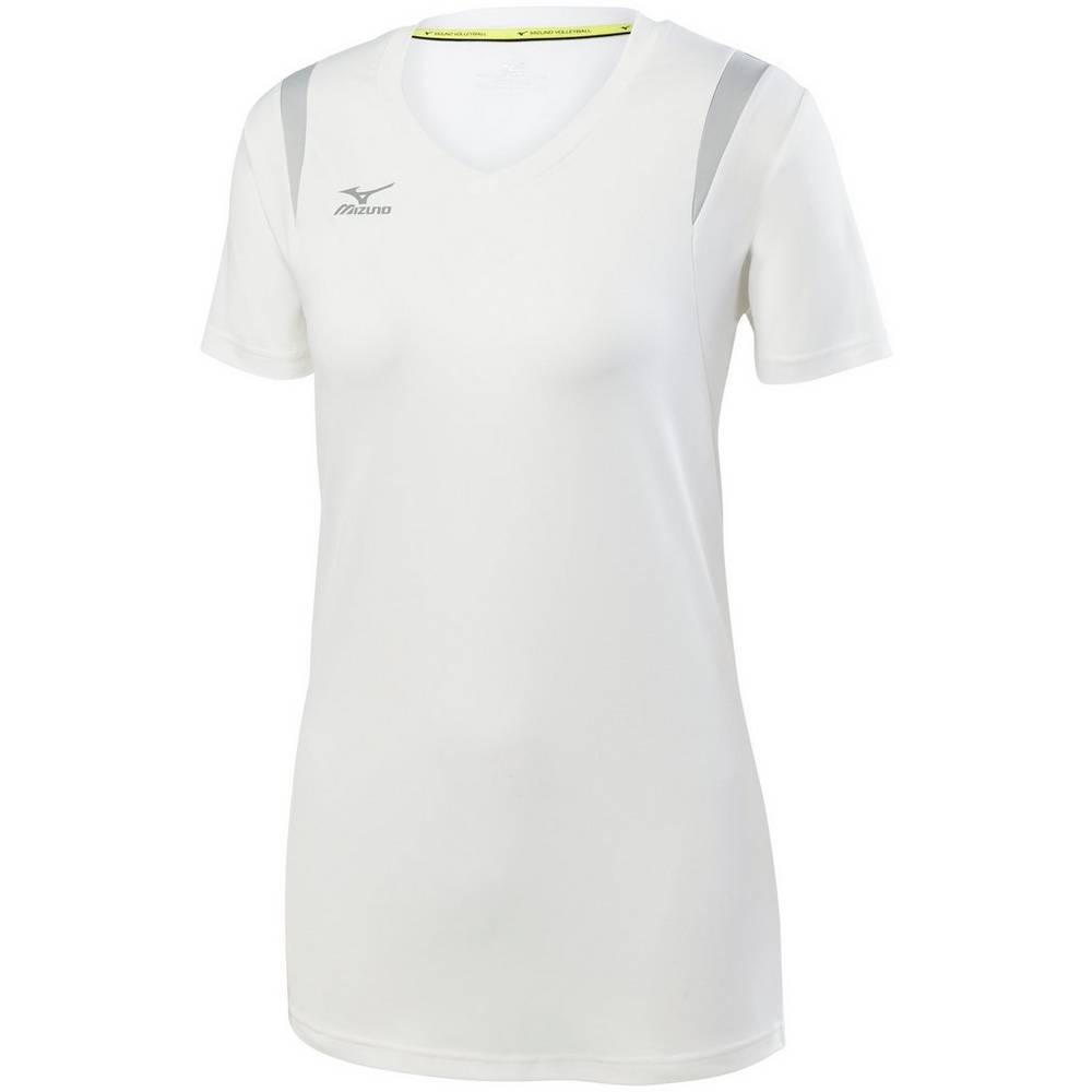 Damske Dresy Mizuno Balboa 5.0 Long Sleeve Volejbalove Biele/Strieborne Vypredaj OPVN05192